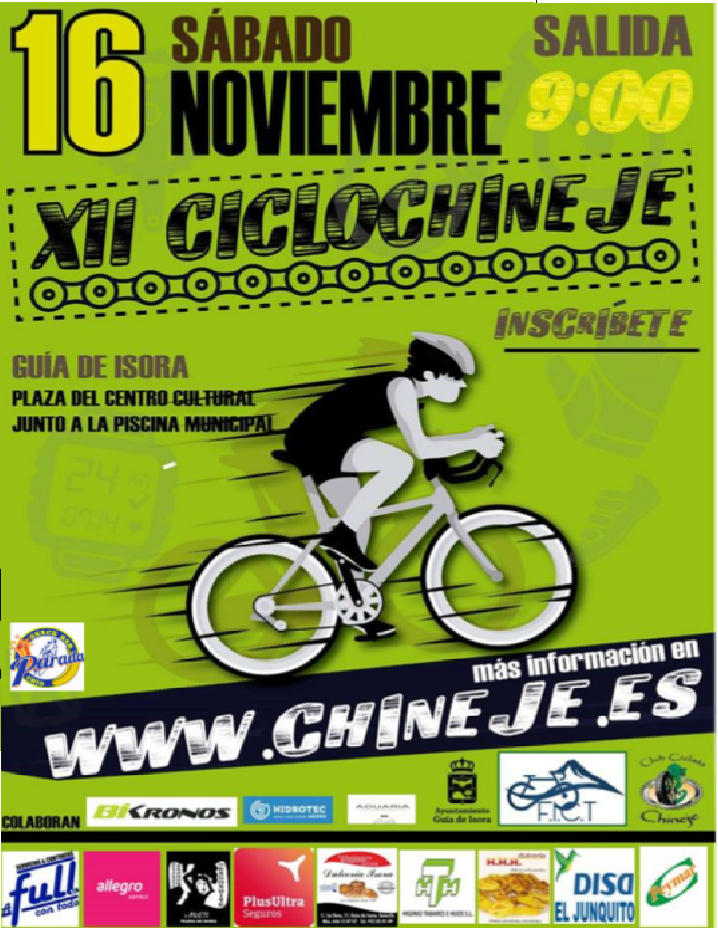 XII CICLOCHINEJE 2019 - Inscríbete