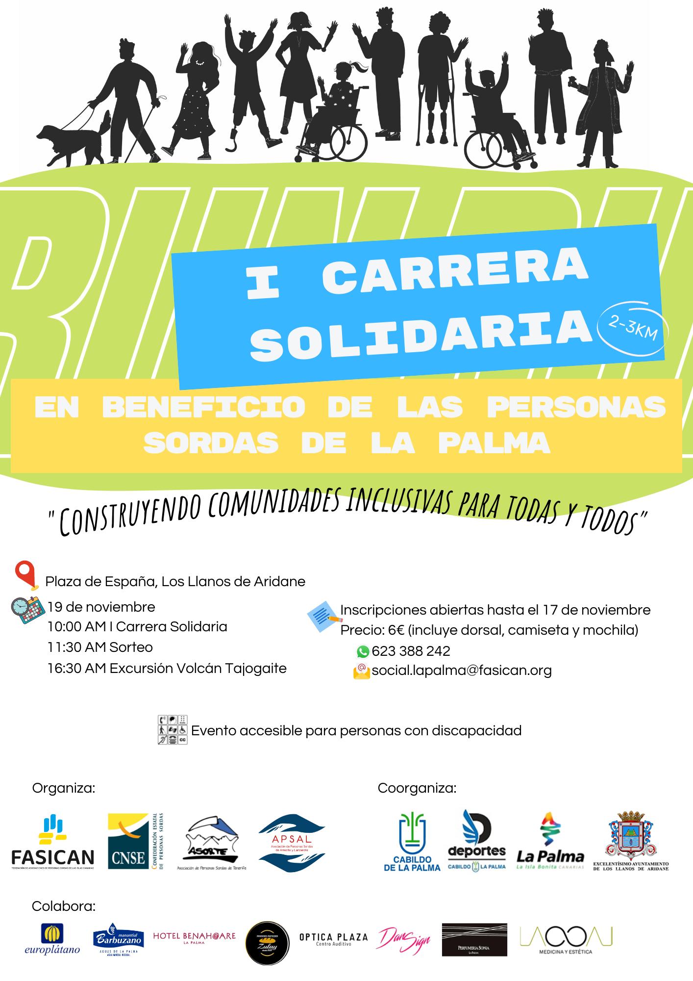 I CARRERA SOLIDARIA DE LAS PERSONAS SORDAS DE LA PALMA - Inscreva-se