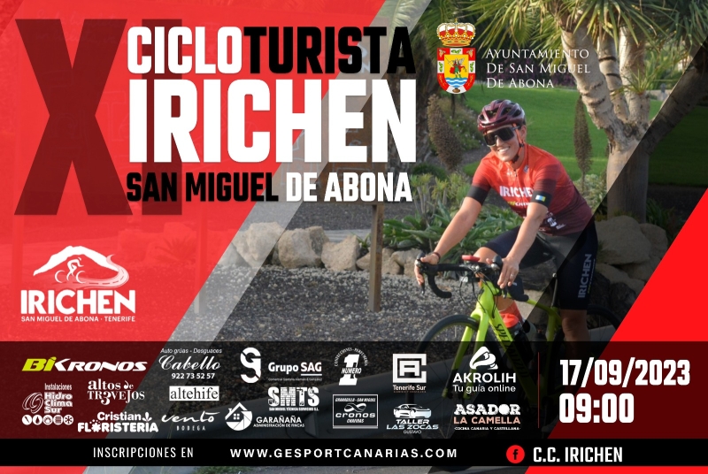 XI CICLOTURISTA IRICHEN - SAN MIGUEL DE ABONA - Inscríbete