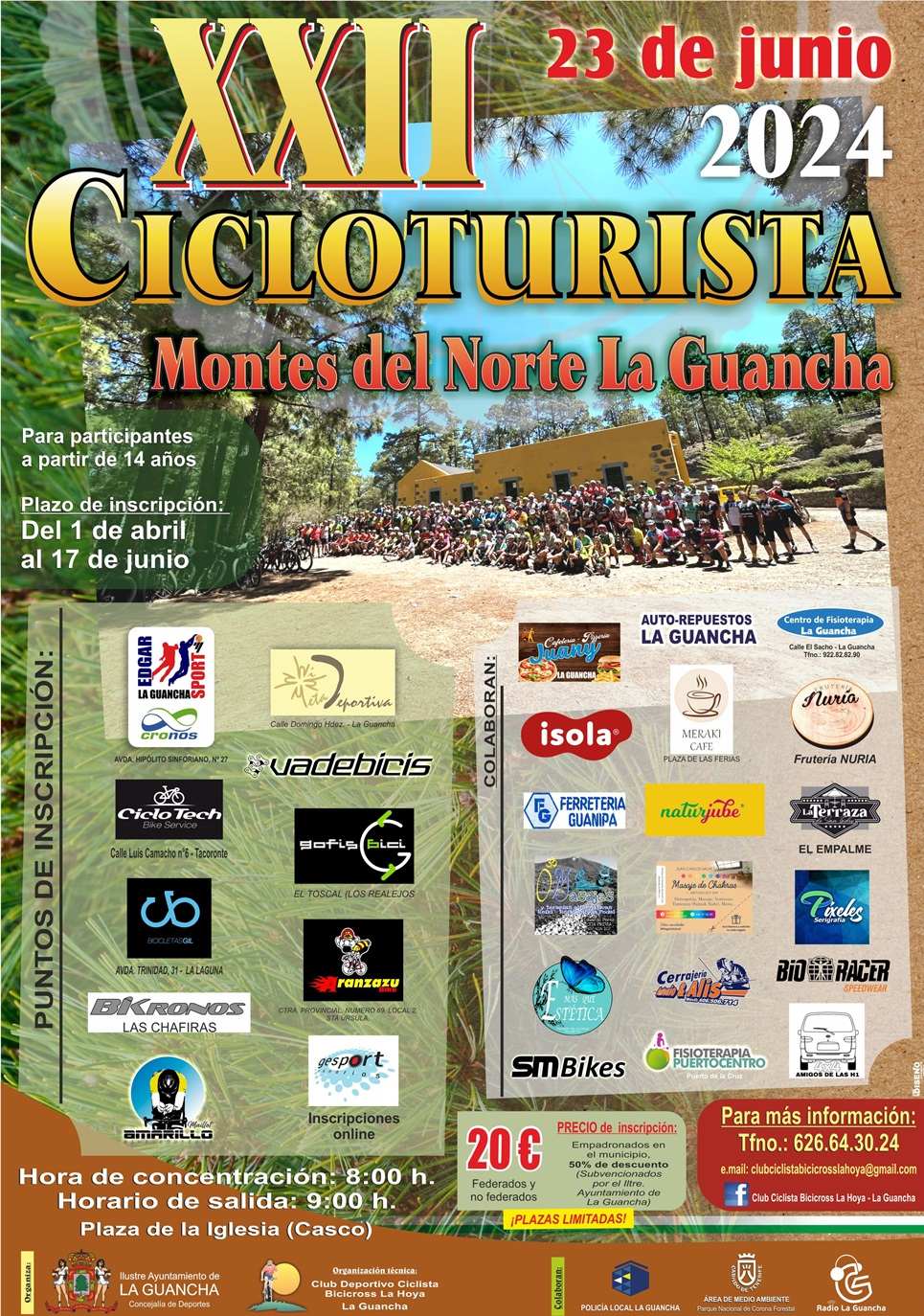 XXII CICLOTURISTA MONTES DEL NORTE LA GUANCHA 2024 - Inscríbete