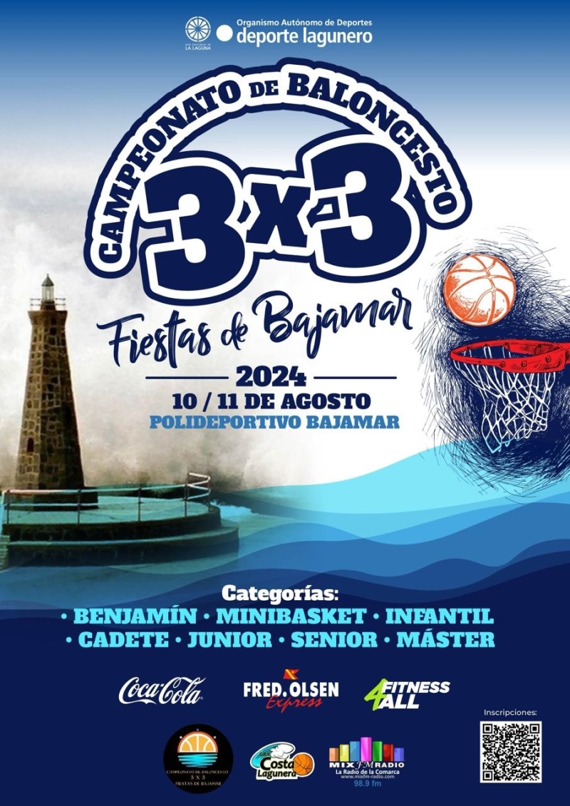 CAMPEONATO DE BALONCESTO 3X3 FIESTAS DE BAJAMAR - Inscríbete