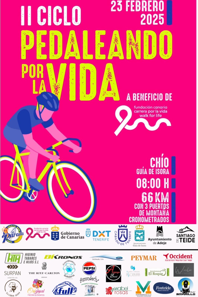 II CICLO PEDALEANDO POR LA VIDA 2025 - Inscríbete