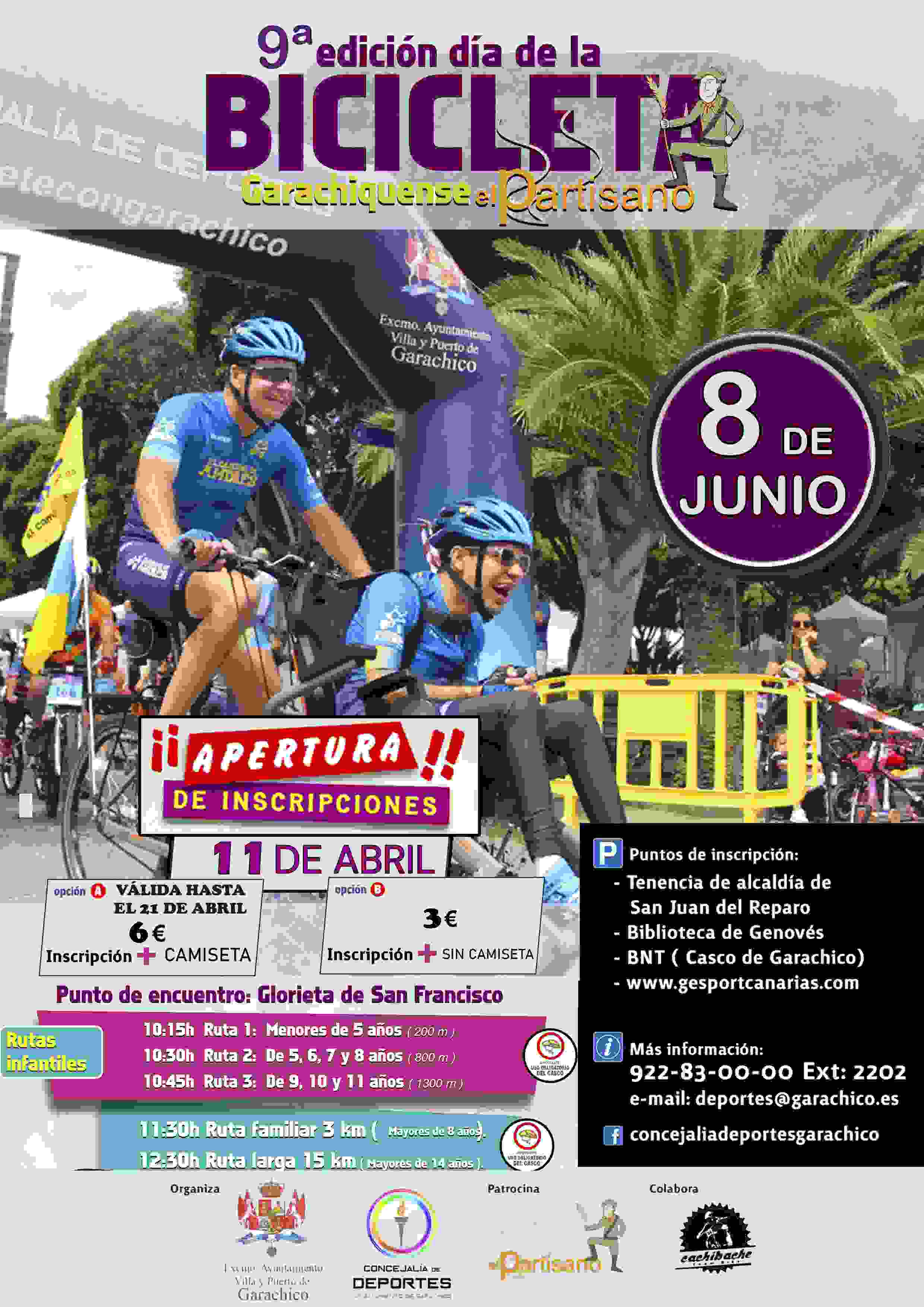 9ª EDICIÓN DÍA DE LA BICICLETA GARACHIQUENSE - Inscríbete