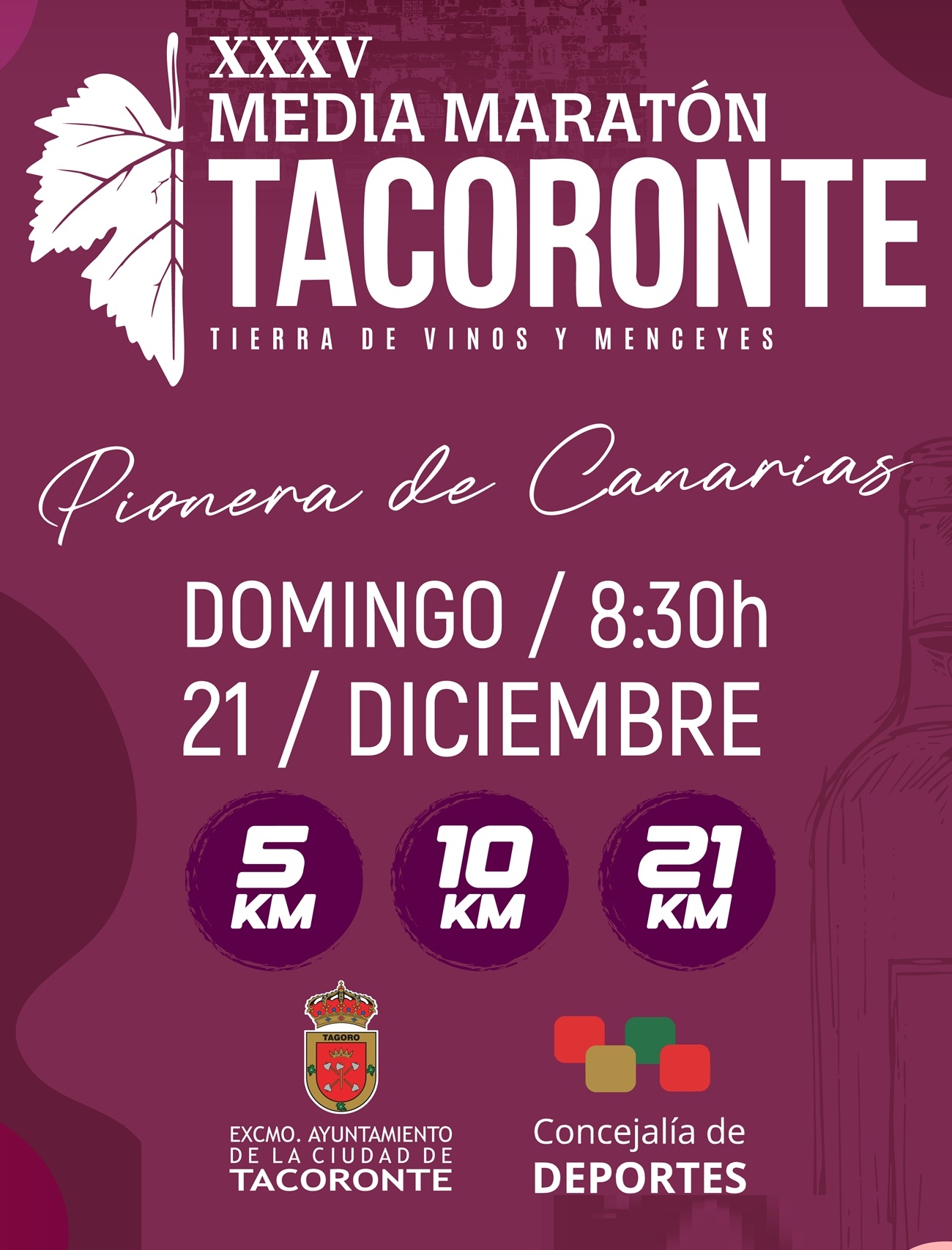 XXXV MEDIA MARATÓN CIUDAD DE TACORONTE 2025 - Inscríbete