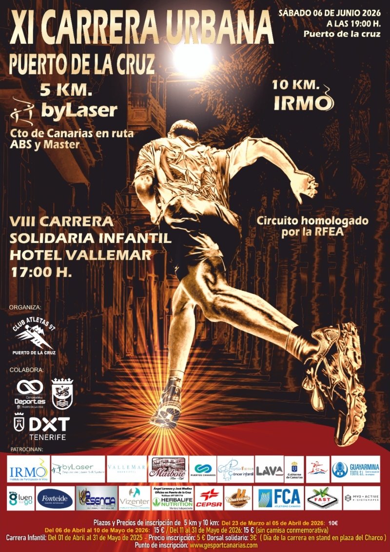 XI CARRERA URBANA PUERTO DE LA CRUZ - Register