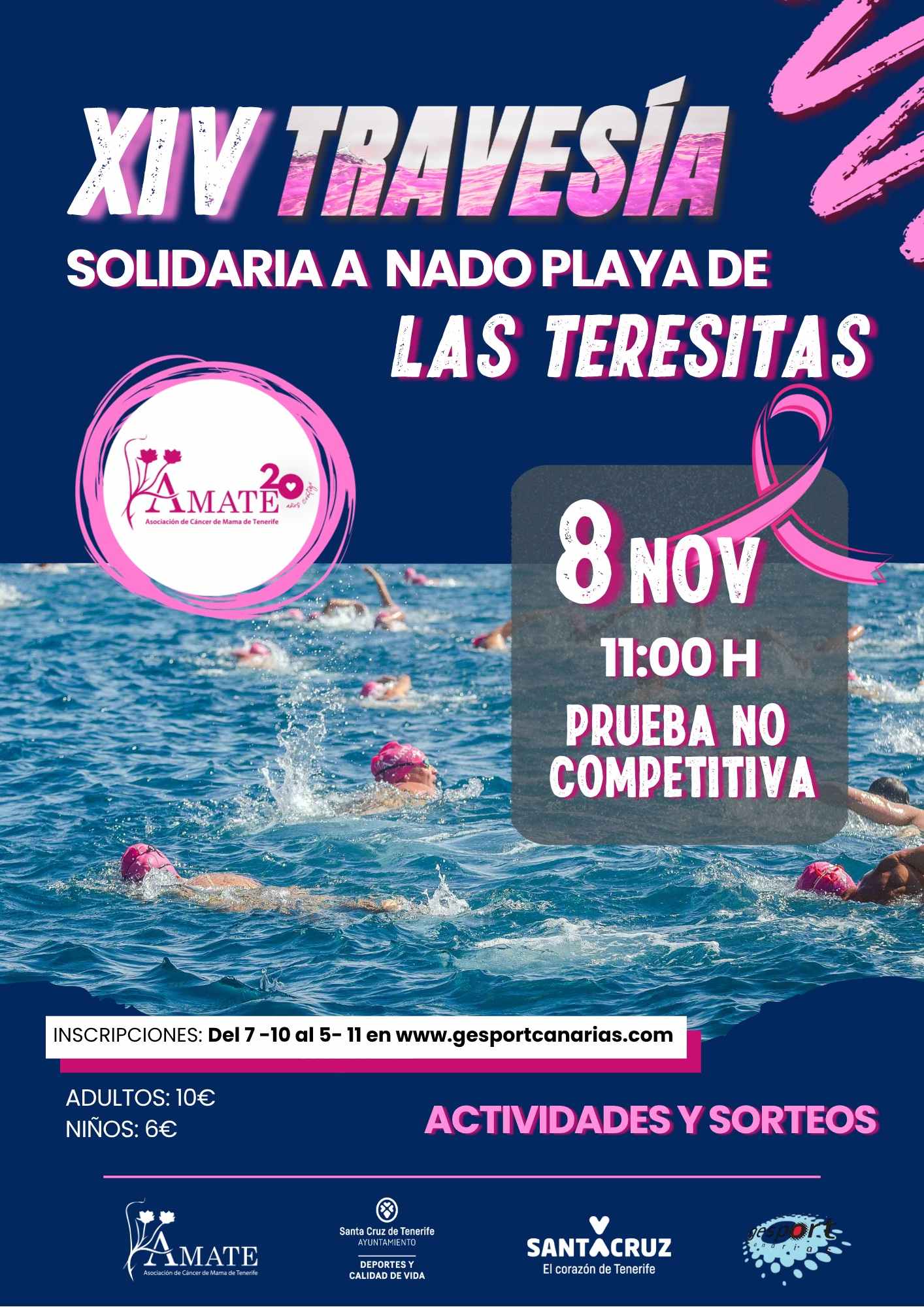 XIV TRAVESÍA SOLIDARIA PLAYA DE LAS TERESITAS - Inscríbete