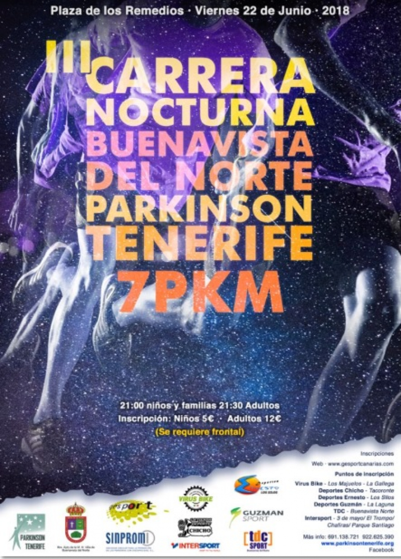 III CARRERA NOCTURNA BUENAVISTA DEL NORTE PARKINSON TENERIFE - Inscríbete