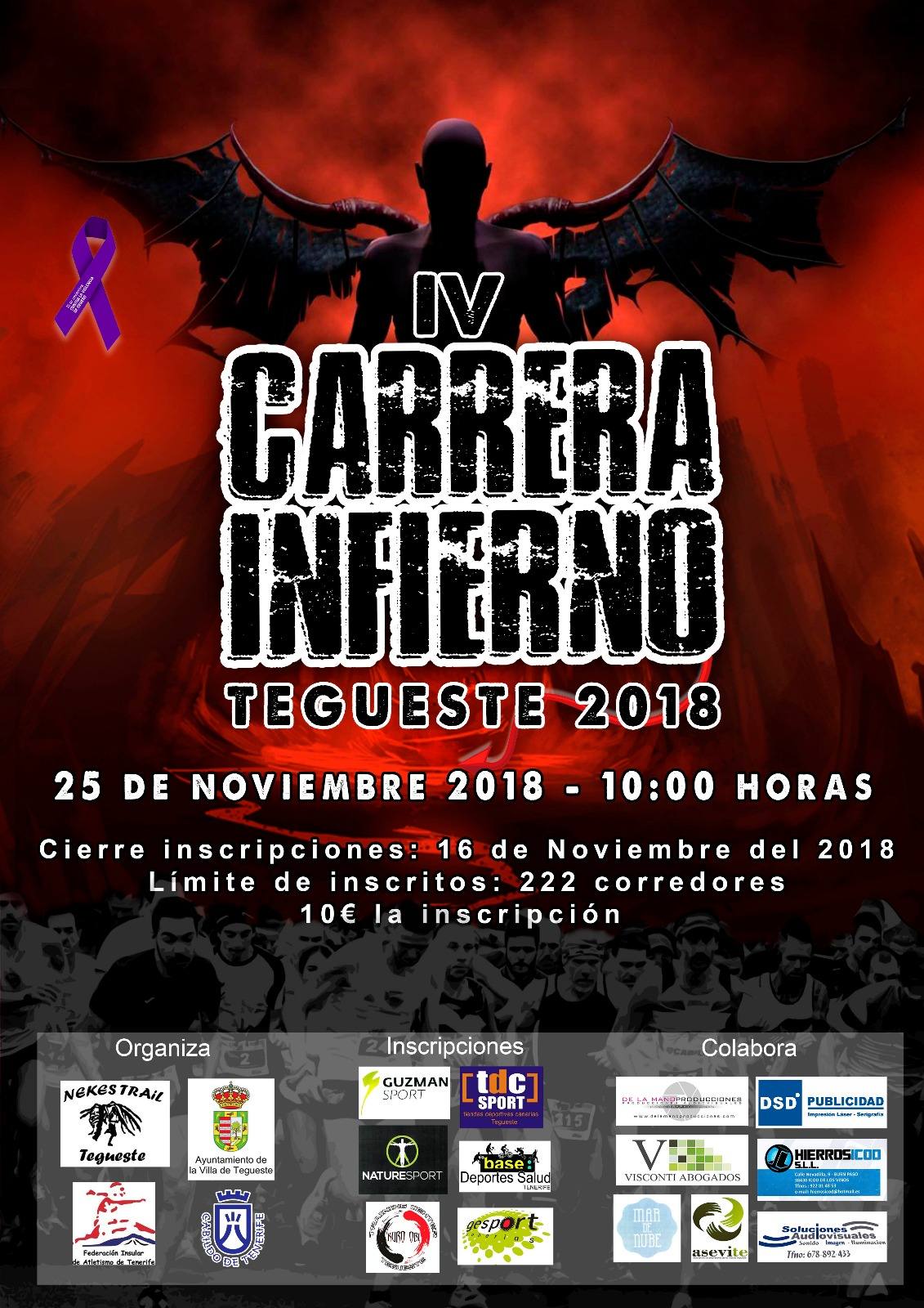 IV CARRERA INFIERNO TEGUESTE - Inscríbete