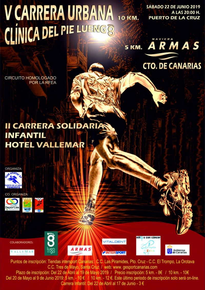 V CARRERA URBANA CLINICA DEL PIE LUENGO - Inscríbete