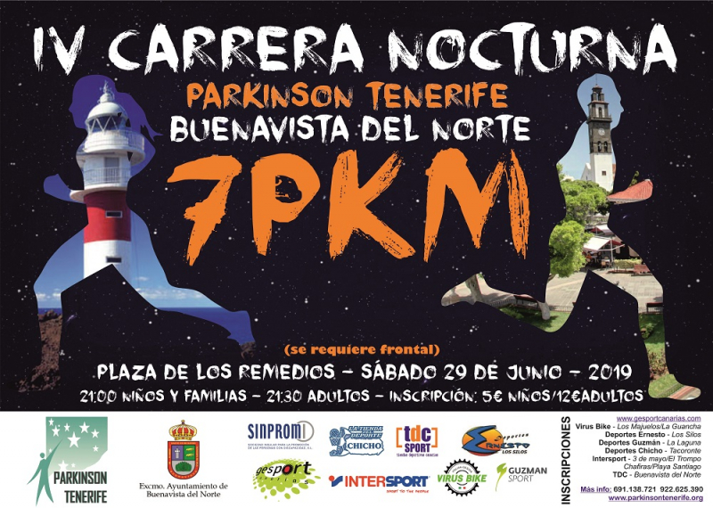 IV CARRERA NOCTURNA PARKINSON TENERIFE BUENAVISTA DEL NORTE - Inscríbete
