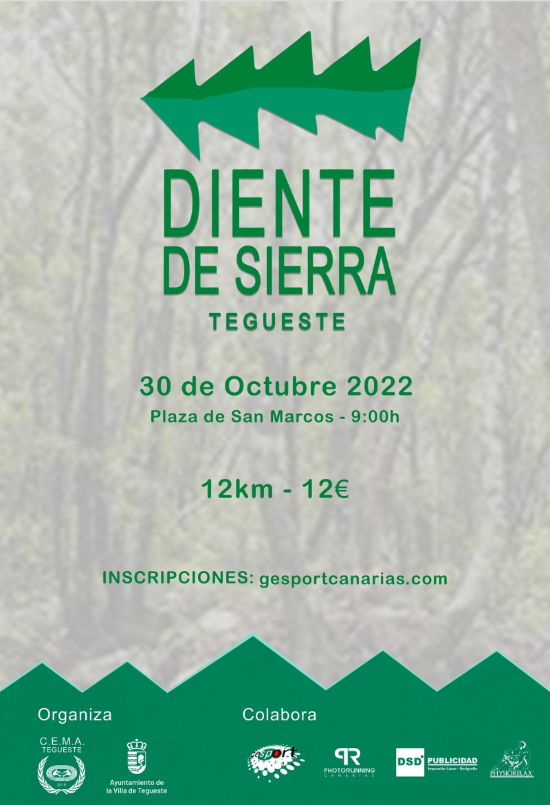DIENTE DE SIERRA TEGUESTE 2022 - Inscríbete