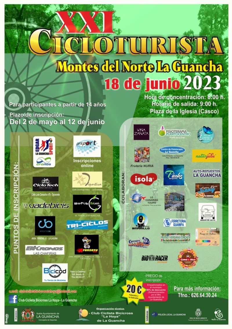XXI CICLOTURISTA MONTES DEL NORTE LA GUANCHA 2023 - Inscríbete