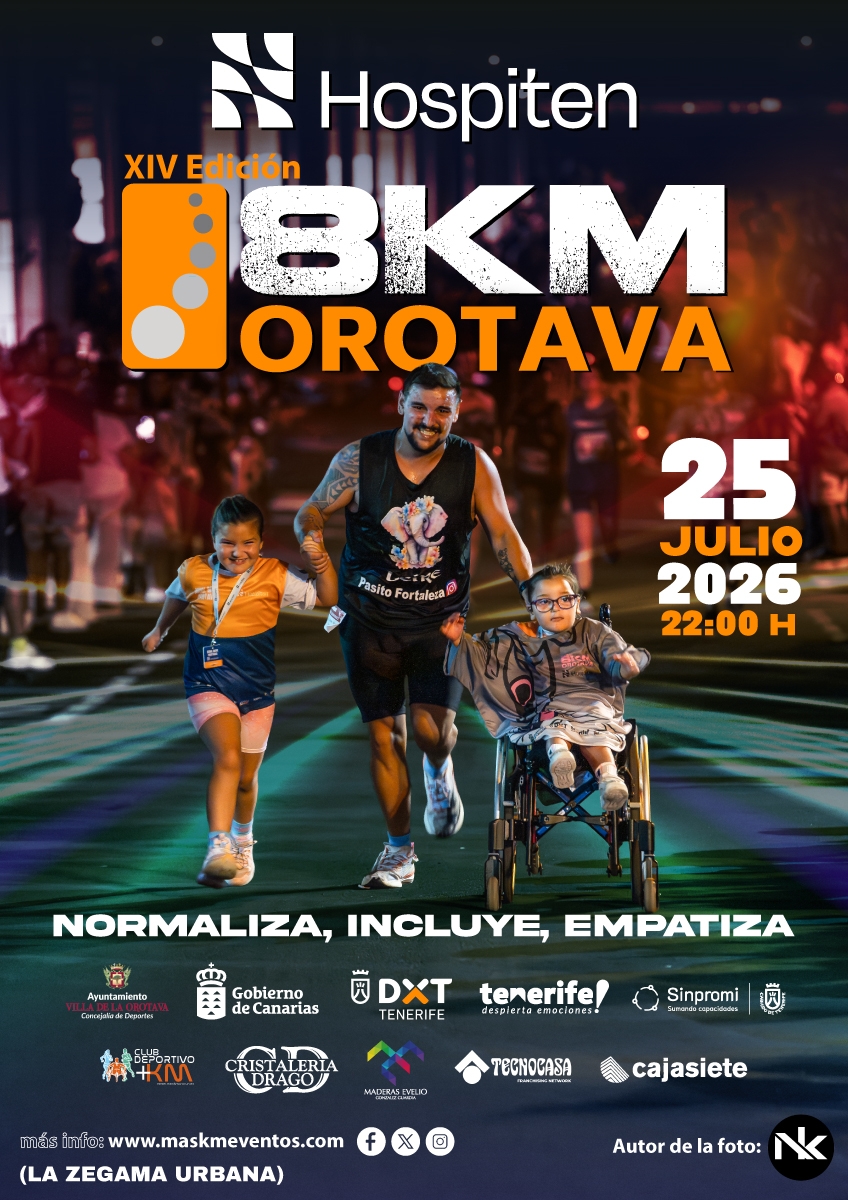 Cartel de 8km Orotava 2026