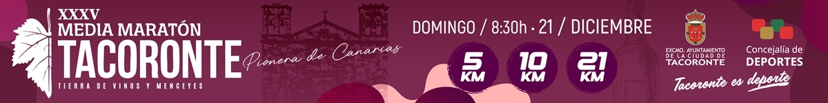 Inscrición  - XXXV MEDIA MARATÓN CIUDAD DE TACORONTE 2025